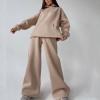 2023 Womens 2 Piece Outfits Sweatsuit Oversized Sweatshirt Hoodies Pullover Baggy Sweatpants Fall Fleece Fashion Lounge Sets view 2