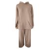 2023 Womens 2 Piece Outfits Sweatsuit Oversized Sweatshirt Hoodies Pullover Baggy Sweatpants Fall Fleece Fashion Lounge Sets view 3
