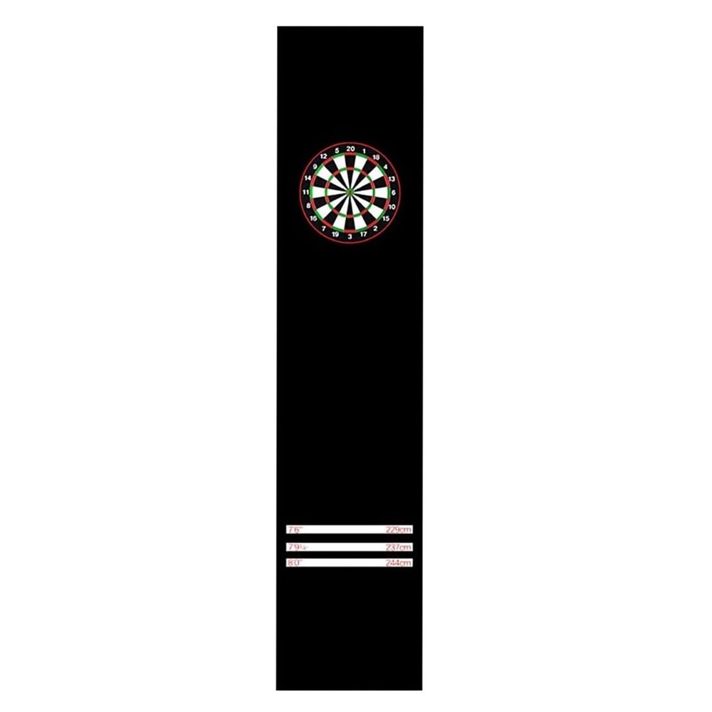 QCHIAN Non-Slip Darts Mat with Throwing Lines, Professional Rubber Dart Carpet Dart Floor Mat, Suitable for Indoor Halls, Rooms, Bars, Dart Courts, 118 X26in (Color : Black)