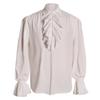 IWQBQ Men's Pirate Shirt Renaissance Victorian Blouse Medieval Vampire Top with Ruffled Collar(Z3241,M) view 1