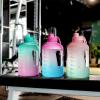 Large Capacity Fitness Sports Water Bottle, Water Bottle, Water Bottle, Straw, Portable Handle, Plastic Space Cup view 3