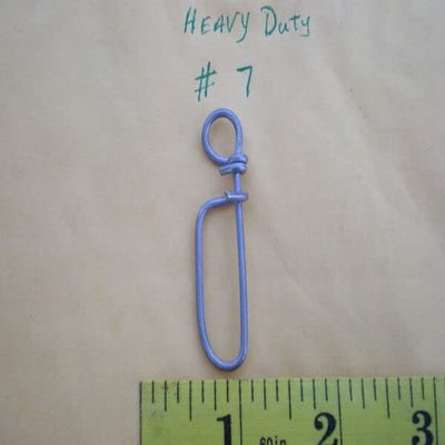 20 PCS. HEAVY DUTY STAINLESS S. COASTLOCK SNAP #7, 450 LBS TEST .075X2-1/8"X1/2" for Toothy Critters, Rigging Baits and Lures for Saltwater & Freshwater.