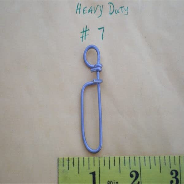 20 PCS. HEAVY DUTY STAINLESS S. COASTLOCK SNAP #7, 450 LBS TEST .075X2-1/8"X1/2" for Toothy Critters, Rigging Baits and Lures for Saltwater & Freshwater.