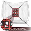AOLIGEIJS Adjustable Strike Zone Target for Baseball Net,Numbered Pitching Pad,Baseball Softball Target,Practice Throwing and Hitting with Accuracy,for 6x6,7x7 or 8x8 Foot Nets view 2