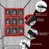 AOLIGEIJS Adjustable Strike Zone Target for Baseball Net,Numbered Pitching Pad,Baseball Softball Target,Practice Throwing and Hitting with Accuracy,for 6x6,7x7 or 8x8 Foot Nets view 4