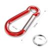 Sprookber Aluminum Carabiner, Caribeener Clips, Spring Snap Hook for Keychain Clip, Set of 10 (Red) view 2