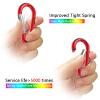 Sprookber Aluminum Carabiner, Caribeener Clips, Spring Snap Hook for Keychain Clip, Set of 10 (Red) view 3