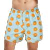 Cinvik Mens Boxer Shorts Pajamas Orange Male Boxers Underwear Soft Organic Cotton Sleep Short Cool Loose Boxers for Men Small view 1