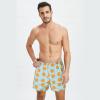 Cinvik Mens Boxer Shorts Pajamas Orange Male Boxers Underwear Soft Organic Cotton Sleep Short Cool Loose Boxers for Men Small view 2