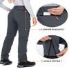 Asfixiado Womens Snow Ski Pants Waterproof Hiking Fleece Lined Insulated Softshell Outdoor Pants Snowboard Zipper Bottom Leg #6081-Grey-16 view 2