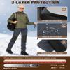 Asfixiado Womens Snow Ski Pants Waterproof Hiking Fleece Lined Insulated Softshell Outdoor Pants Snowboard Zipper Bottom Leg #6081-Grey-16 view 4