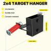 2x4 Steel Target Hanger | AR500 2x4 Shooting Target Stand Brackets | Targets Holders for Shooting | Steel Gong Targets Conversion Adapter for Range | Indoor | Outdoor 2 Pack view 3