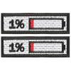2 PCS Tactical Patch Funny Energy Display Patch Molle Accessories Military Morale Patches with Hook Fastener for Clothes Hat Backpack Gear (1% (Embroidered)) view 1