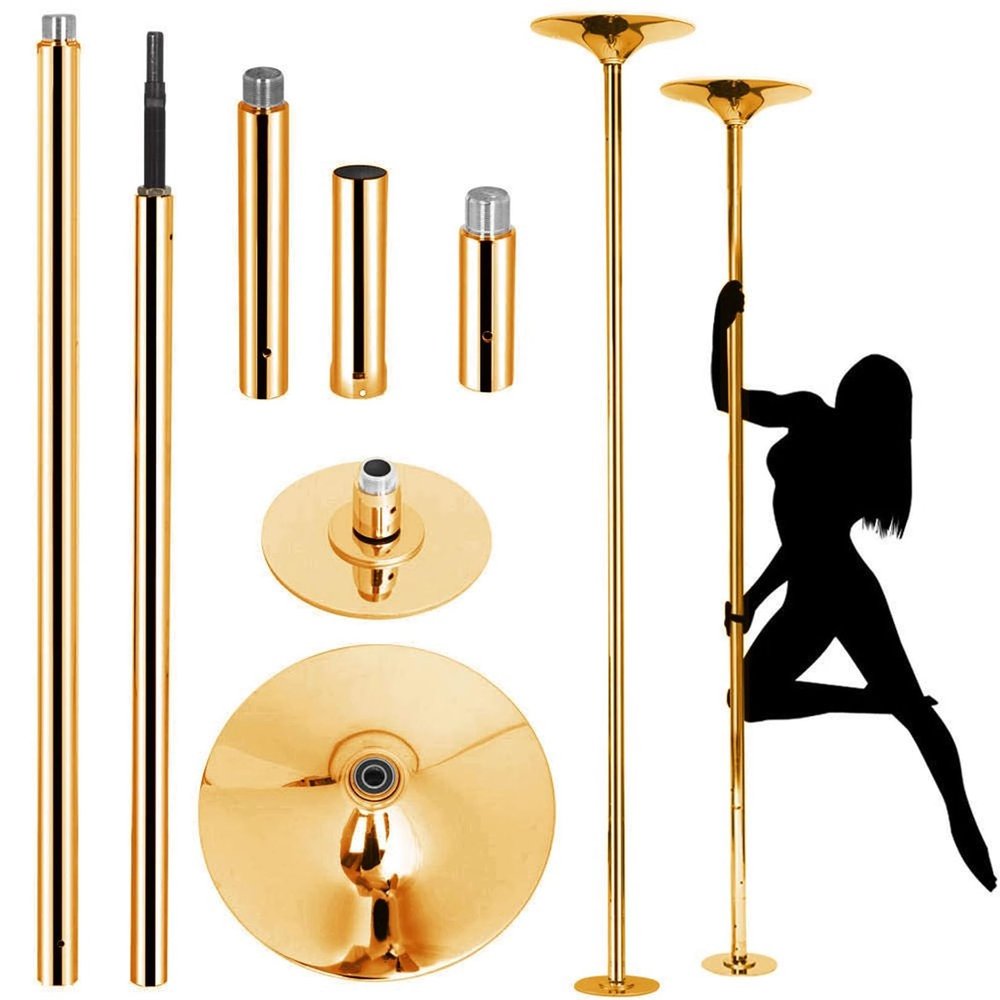 IINCOOY Portable Stripper Dance Pole Height Adjustable Spinning Static Dancing Pole for Home