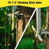 ONECHOI Climbing Sticks, 17 Lightweight Aluminium Hunting Climbing Sticks w/Silent Design, Tree Stand Sticks w/Pivoting V-Brackets & 20 Rope Aiders, Tree Steps for Deer Hunting Gear(4 Packs) view 3