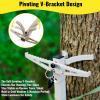 ONECHOI Climbing Sticks, 17 Lightweight Aluminium Hunting Climbing Sticks w/Silent Design, Tree Stand Sticks w/Pivoting V-Brackets & 20 Rope Aiders, Tree Steps for Deer Hunting Gear(4 Packs) view 4