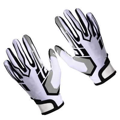 DAUZ Sport Gloves, Silicone Football Receiver Gloves Lightweight for Sports (M)