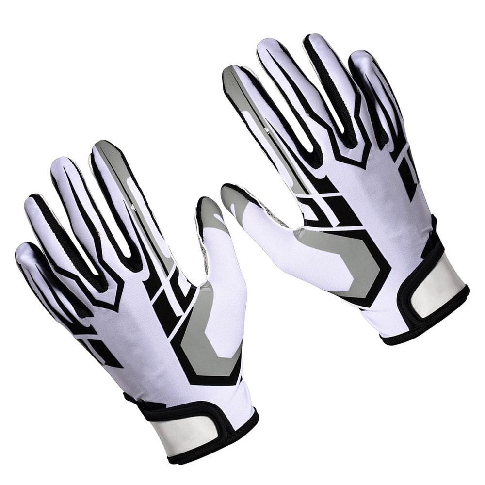 DAUZ Sport Gloves, Silicone Football Receiver Gloves Lightweight for Sports (M)