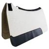 100% Wool Felt Western Horse Saddle Pad 3/4" or 1" Thick with Wear Leather Contoured Moisture Wicking 009 (3/4 Inch, 30" x 30") view 1