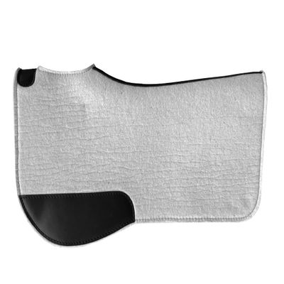 100% Wool Felt Western Horse Saddle Pad 3/4" or 1" Thick with Wear Leather Contoured Moisture Wicking 007 (3/4 Inch, 30" x 30")