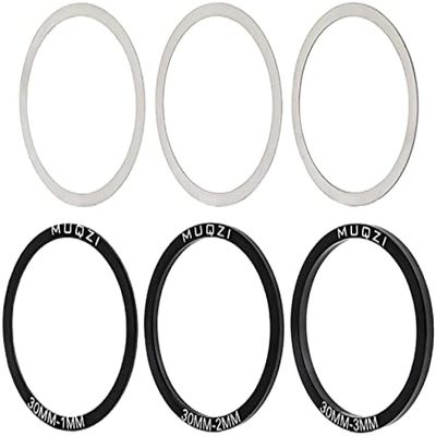 6Pcs 24/29/30mm MTB Bicycle Spacer Crankset Shim Washers Parts Crank Crankset Bottom Spacer Bike Bottom Bracket for BB86 91 92 PF30 BB30 (30mm)