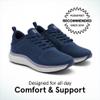 ABEO MXV Cruise Walking Shoes Women | Orthopedic Sneakers for Women | Ball of Foot Cushions for Women | Metatarsalgia Shoes | Plantar Fasciitis Relief Navy Knit, 5 Medium view 3