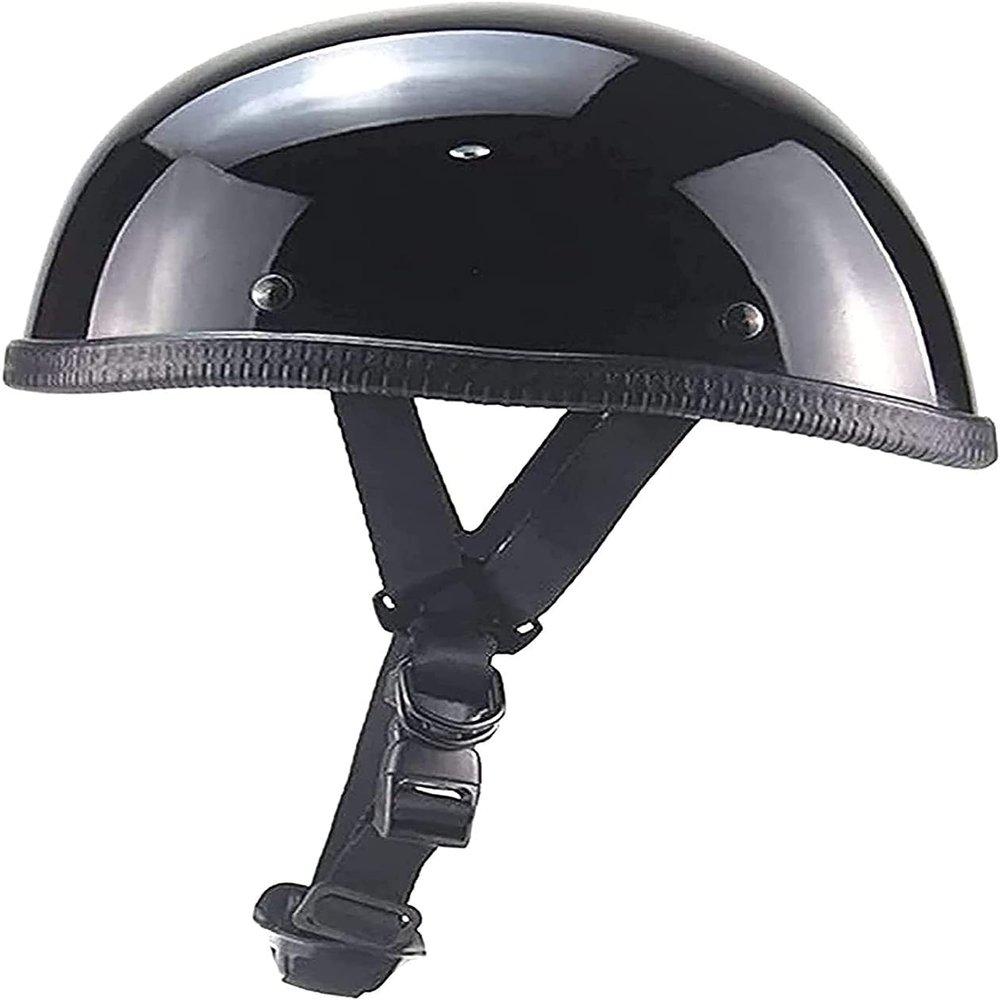 YMKJGZS Riding Beanie Motorcycle Half Helmet Open Face Motorbike Helmet, DOT Approved Low Profile Chopper Motorcycle Half Helmet for Men and Women Chopper Moped Scooter ATV (C,M)
