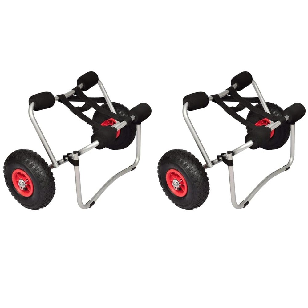 GOLINPEILO 2pcs Kayak Cart Aluminum for Canoe Boat Carrier Dolly Trailer Trolley Transport Cart Boat Wheel -AA