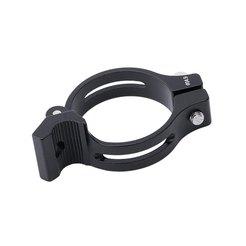 catazer Aluminium Alloy Bicycle Front Derailleur Adjustable Braze On Adapter for Clamp 31.8mm/ 34.9mm - Compatible with Shimano Sram (Black,31.8mm)