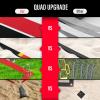YUXUXU Professional Beach Volleyball Lines for Sand 30'X60'-2 Inch, Highly Visible, All-Weather, with Stainless Anchors & Sand Bags - Official Court, Black and Red view 2