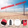 YUXUXU Professional Beach Volleyball Lines for Sand 30'X60'-2 Inch, Highly Visible, All-Weather, with Stainless Anchors & Sand Bags - Official Court, Black and Red view 4