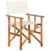 GOLINPEILO Foldable Director's Chair with Solid Acacia Wood Frame and Cream Fabric Seat, Outdoor Camping Chair for Picnic, Hiking, Fishing, 21.6"x22"x34.6" -AA view 1