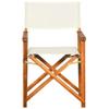 GOLINPEILO Foldable Director's Chair with Solid Acacia Wood Frame and Cream Fabric Seat, Outdoor Camping Chair for Picnic, Hiking, Fishing, 21.6"x22"x34.6" -AA view 2