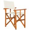 GOLINPEILO Foldable Director's Chair with Solid Acacia Wood Frame and Cream Fabric Seat, Outdoor Camping Chair for Picnic, Hiking, Fishing, 21.6"x22"x34.6" -AA view 3