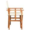 GOLINPEILO Foldable Director's Chair with Solid Acacia Wood Frame and Cream Fabric Seat, Outdoor Camping Chair for Picnic, Hiking, Fishing, 21.6"x22"x34.6" -AA view 4