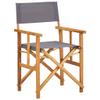 GOLINPEILO Foldable Director's Chair with Solid Acacia Wood Frame and Dark Gray Fabric Seat, Outdoor Camping Chair for Picnic, Hiking, Fishing, 21.6"x22"x34.6" -AA view 1