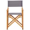 GOLINPEILO Foldable Director's Chair with Solid Acacia Wood Frame and Dark Gray Fabric Seat, Outdoor Camping Chair for Picnic, Hiking, Fishing, 21.6"x22"x34.6" -AA view 2