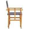 GOLINPEILO Foldable Director's Chair with Solid Acacia Wood Frame and Dark Gray Fabric Seat, Outdoor Camping Chair for Picnic, Hiking, Fishing, 21.6"x22"x34.6" -AA view 3