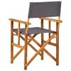 GOLINPEILO Foldable Director's Chair with Solid Acacia Wood Frame and Dark Gray Fabric Seat, Outdoor Camping Chair for Picnic, Hiking, Fishing, 21.6"x22"x34.6" -AA view 4