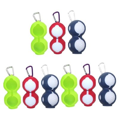 Kisangel 9pcs Golf Ball Markers Portable Ball Case Keyring Holder Carry Net Bag