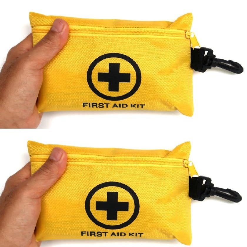 2 Packs 151 Pcs First Aid Kits Small for Survival Emergency Trauma Military Tactical Medical School Office Home Hunting Camping Hiking Fishing IFAK EMT Bag