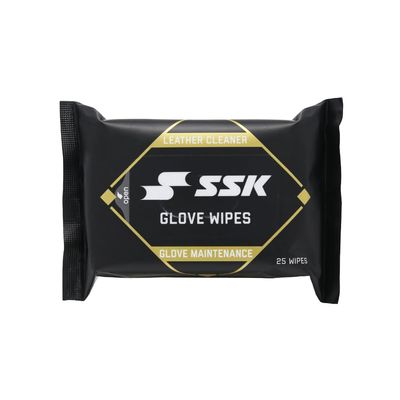 SSK Baseball Glove Wipes - Glove Maintenance Leather Cleaner (25 Wipes - 1 Pack)