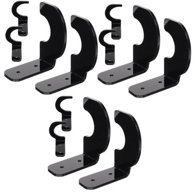 Kisangel 3sets Acrylic Baseball Bat Holder Wall Mount Display Rack Bat Display Case for Hockey Stick