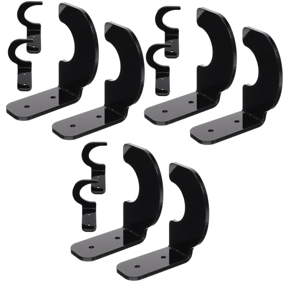 Kisangel 3sets Acrylic Baseball Bat Holder Wall Mount Display Rack Bat Display Case for Hockey Stick