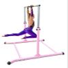 Athletic Bar Expandable Gymnastics Bars, Adjustable Height 3 to 5 FT Gymnastic Horizontal Bars Junior Training Bar for Children with Heavy Duty Curved Legs for Kids (Pink) view 1