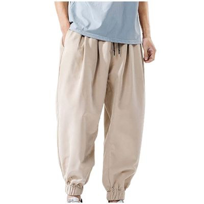 DAZLOR Mens Hip Hop Harem Pants Japanese Baggy Drop Crotch Wide Leg Joggers Summer Casual Loose Boho Hippie Yoga Beach Pants