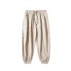DAZLOR Mens Hip Hop Harem Pants Japanese Baggy Drop Crotch Wide Leg Joggers Summer Casual Loose Boho Hippie Yoga Beach Pants view 3