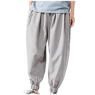 DAZLOR Mens Hip Hop Harem Pants Japanese Baggy Drop Crotch Wide Leg Joggers Summer Casual Loose Boho Hippie Yoga Beach Pants
