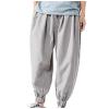DAZLOR Mens Hip Hop Harem Pants Japanese Baggy Drop Crotch Wide Leg Joggers Summer Casual Loose Boho Hippie Yoga Beach Pants view 1