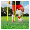 5/10/15/20 Pack Soccer Agility Poles - Yellow PVC Bendable Slalom Sticks for Football Training - Outdoor Sports & Fitness Equipment - Kids & Adults - Spring Loaded Poles view 2